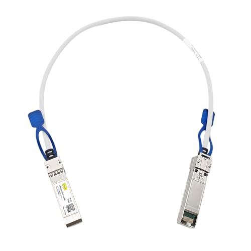 Image of 10Gtek 25GBASE-CR SFP28 to SFP28 Passive Cable, 32AWG, for Cisco SFP-H25GB-CU0.5M, Ubiquiti UC-DAC-SFP28, Supermicro, Mikrotik, Arista and More, Nylon Braided Jacket, 0.5-Meter(1.64ft)