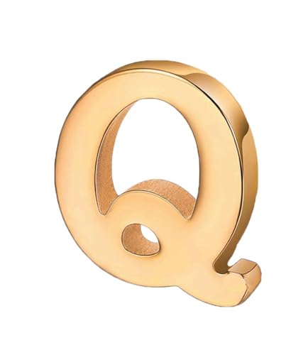 Image of vmcoatdu A-Z Initial Pins 26 Letters Pins 18K Gold Plated and Silver Tone Metal Brooch Breastpin Badge