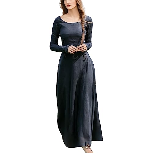 Generisch Damen Steampunk Bound Waist Gothic Kleid mit Trompetenärmel für...