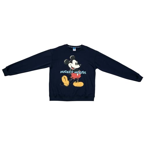 Mickey Mouse Colored Pencil Sketch Navy Colorway Fleece Sweater2
