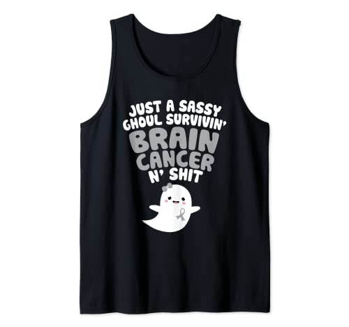 Descarado Ghoul Sobreviviendo Cáncer de Cerebro n Mierda Fantasma Divertido Camiseta sin Mangas