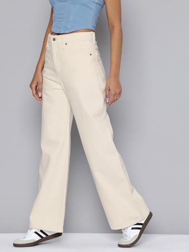 Image of Women's High Waist Denim Jeans | Straight, Relaxed, Wide Leg & Baggy Fit | High Rise Loose Oversized Denim Pants for Women | Comfortable Casual Everyday Wear | Oversized Woman baggys