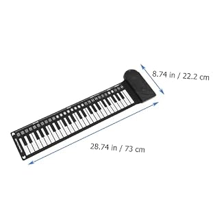 BESTonZON 1 Jeu Piano à 49 Touches Pianos à Clavier Piano Pliable 49 Touches Piano Enroulable 49 Touches Piano à Clavier Abs Piano Roulé à La Main Piano Éducatif Enroulable Black Abdos - Les Beatles, Paul McCartney, John Lennon, RIngo Starr, George Harrison BESTonZON 1 Jeu Piano à 49 Touches Pianos à Clavier Piano Pliable 49 Touches Piano Enroulable 49 Touches Piano à Clavier Abs Piano Roulé à La Main Piano Éducatif Enroulable Black Abdos – Image 2