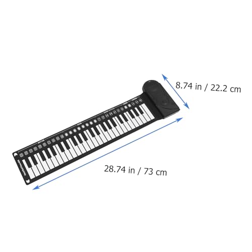 BESTonZON 1 Jeu Piano à 49 Touches Pianos à Clavier Piano Pliable 49 Touches Piano Enroulable 49 Touches Piano à Clavier Abs Piano Roulé à La Main Piano Éducatif Enroulable Black Abdos - Les Beatles, Paul McCartney, John Lennon, RIngo Starr, George Harrison BESTonZON 1 Jeu Piano à 49 Touches Pianos à Clavier Piano Pliable 49 Touches Piano Enroulable 49 Touches Piano à Clavier Abs Piano Roulé à La Main Piano Éducatif Enroulable Black Abdos – Image 3