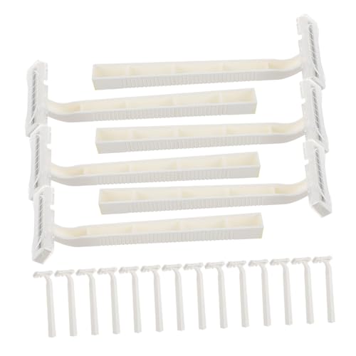 PLAFOPE 20 Piezas Unidades Afeitadora para Mujer con Mango Compacto para Viaje y Hotel Cortapelos Corporal y Depiladora Multifuncional para Cuidado Personal