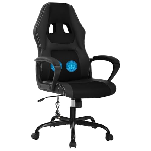 Video Game Chair, Gaming Chair Adjustable Swivel Office Chairs, Ergonomic Pu Leather PC Computer...