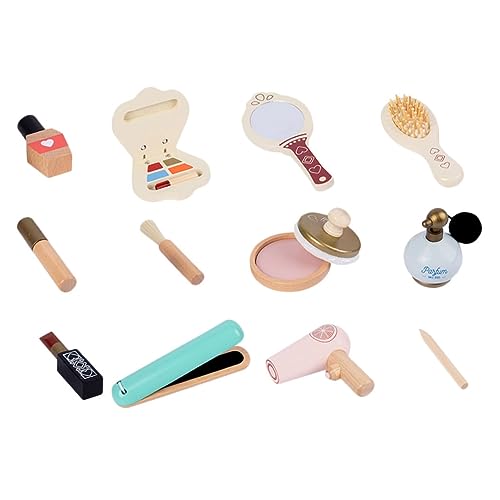 Kisangel 1 Satz Make-up Holzspielzeug Kosmetikset