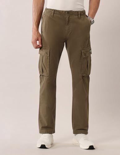 Image of U.S. Polo Assn. Denim Co. Mid Rise Straight fit Twill Cargos UDTRO0258