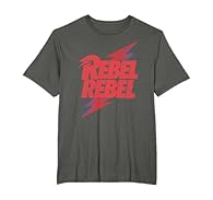 Channel your rebellious side with the edgy and distressed David Bowie Rebel Rebel artwork Make a statement and pay homage to Bowie's rebellious spirit with this eye catching design, suitable for all ages and genders. Lightweight, Classic fit, Double-...