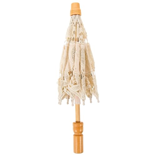 Accessoires de fête des années 1920 avec ce parapluie en dentelle blanche de mariage