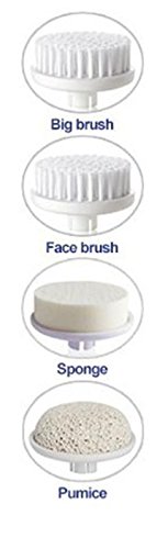 FLYMEI Body and Face Cleansing System Replacement Brush Heads (4 different heads)