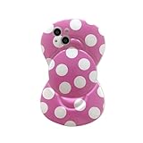 Funny 3D Cute Bow Shaped Phone Case Compatible with iPhone 16 Plus Case Non-Slip Design Soft Silicone Protective Phone Case for Girls Women Rose Red
