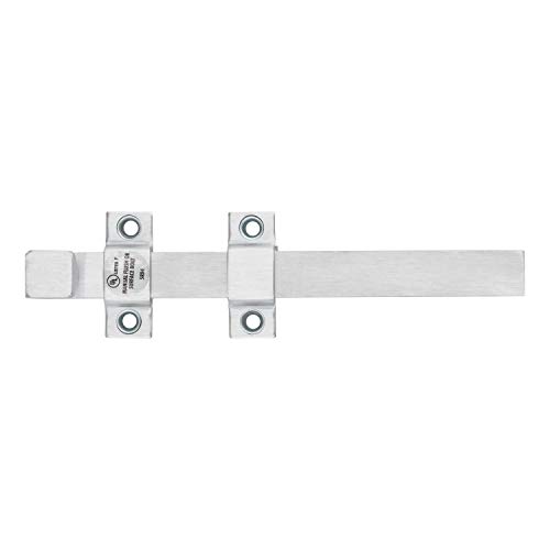 Tell Manufacturing DT100017 Solid Brass with Satin Chrome Finish, 8" Surface Bolt