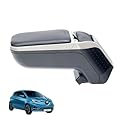 rati Armster 2 Armlehne kompatibel für Renault ZOE 2020-2024 [grau,vegan Leder] nachrüstbare Mittelarmlehne mit Staufach