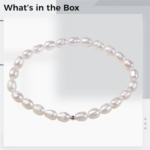 Bracelet élastique perles d'eau douce blanches bijoux femme PONDON - 2
