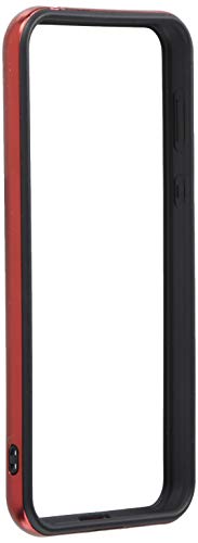 AQUOS sense2/Android One S5 ハイブリッドバンパー+背面パネル (クリア)/レッド