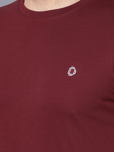 Image of Dollar Super Combed Cotton Mens Assorted Pack of 2 Solid T-Shirt