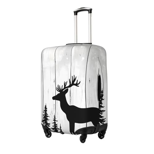 Rustic Deer Elastic Travel Luggage Cover, Washable Spandex Suitcase Protector, Anti-Scratch Fits 18-32 Inch2