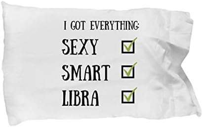 Libra Astrology Pillowcase Pillow Cover Case Astrological Sign Sexy Smart Funny Gift for Bed Body King Queen Set Standard Size 20x30 image 2