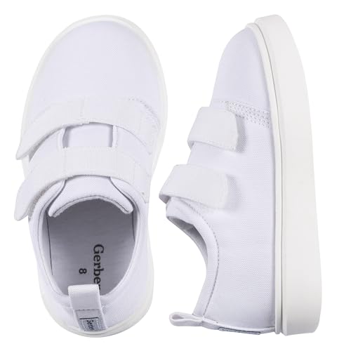 Gerber Baby Unisex Hook & Loop Sneaker, White, US 6
