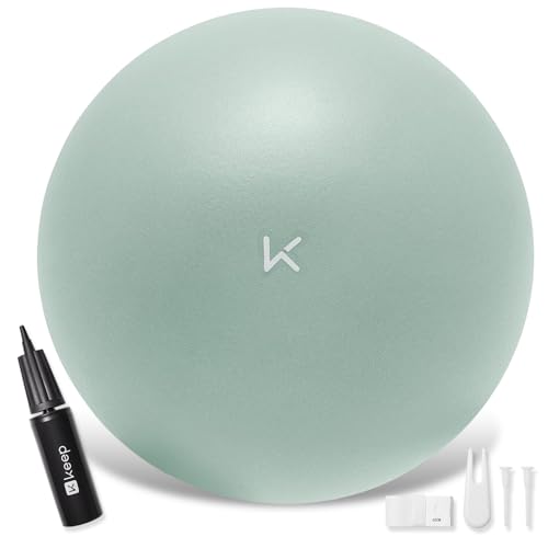 KEEP Yoga Ball Exercise Ball, Green Pilates Equipment, Anti-Burst Gym Balls, Birthing Ball for Pregnancy, Physical Therapy, Stability, Balance, Fitness, Home Exercise, Quick Pump Included