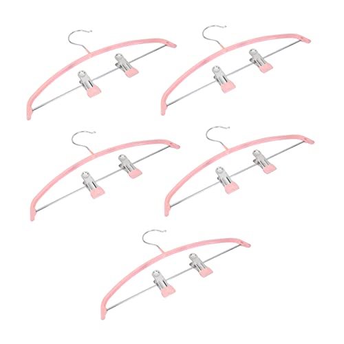 OFFSCH Multi-use Semi-Circle Hangers 5pcs Skirt Hangers Anti-Skid Clamp Strong and Stable for Clothing