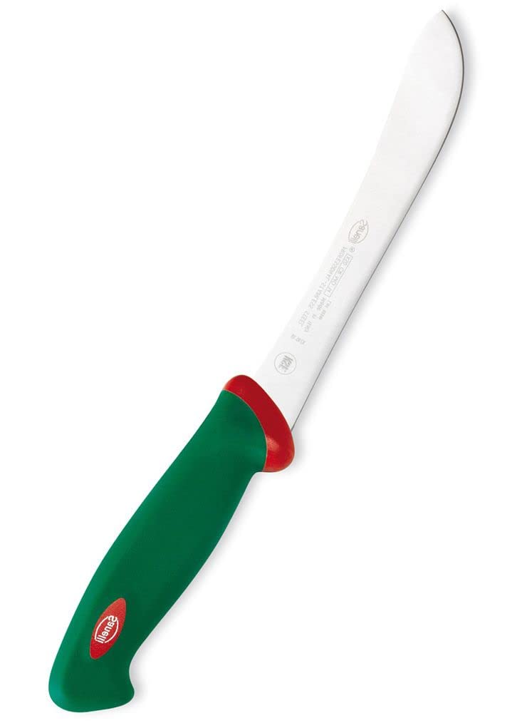 Sanelli Premana Professional Coltello macellaio Danese, Acciaio Inossidabile, Verde / Rosso, 31 x 3 x 4.5 cm