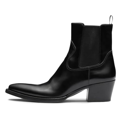 Women Pointy Toe Stretchy Pull on Chelsea Boots Comfy Low Block Heel Ankle Boots Classic Party Event Daily Booties Size 4-16 US