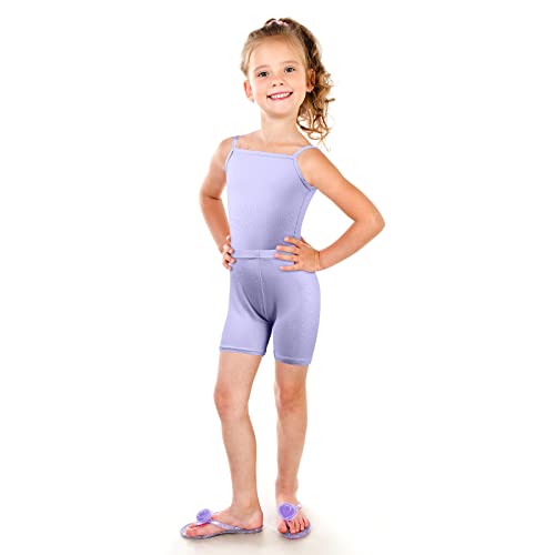 Image of Hercicy 8 Packs Toddler Tank Tops Girls and Dance Shorts Toddler Sleeveless Strap Crop Gymnastics Yoga Shorts for Ballet