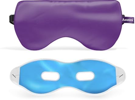 ASUTRA Silk Eye Pillow for Sleep, Purple - Filled w/Lavender Buds...