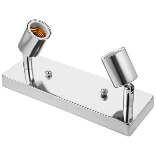Portalámparas E27 de elegante acero plata y diseño clásico para instalaciones seguras en el hogar.