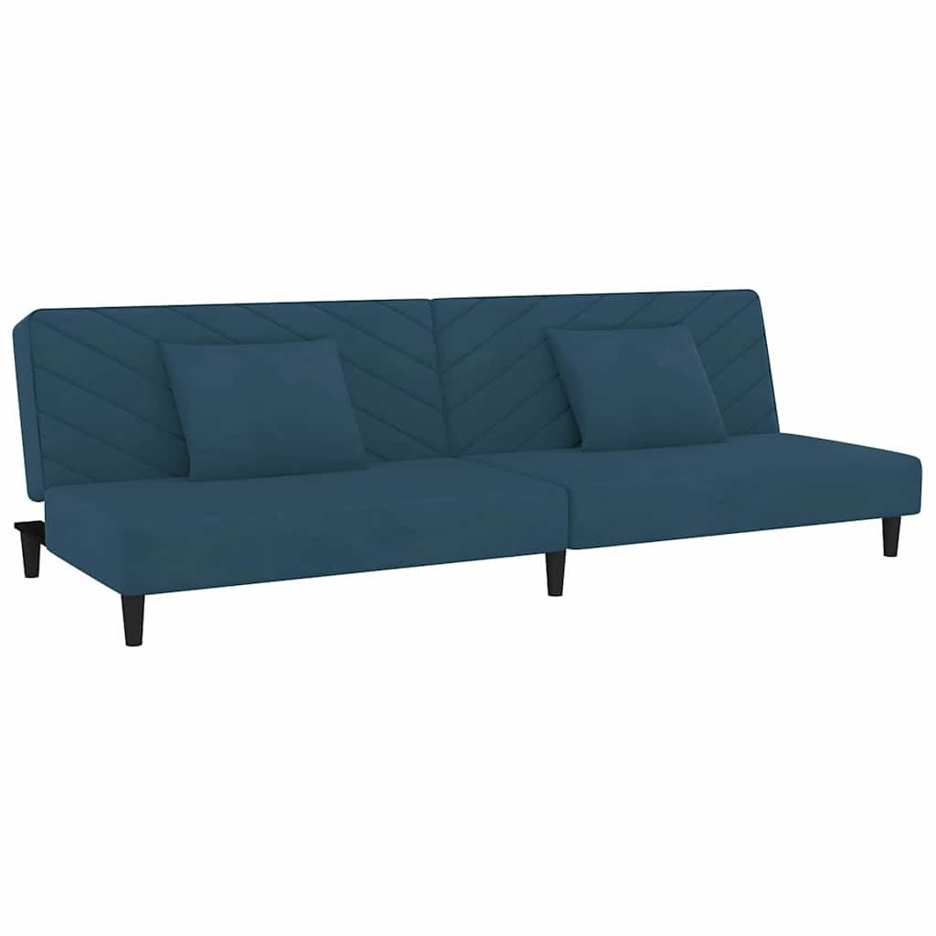 Sofá cama de 2 plazas con función de dormir y respaldo ajustable en tejido de terciopelo suave 1