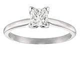 Amazon Collection Platinum Princess-Cut Solitaire Diamond Engagement Ring (3/4 carat, G-H Color, VS2 Clarity)
