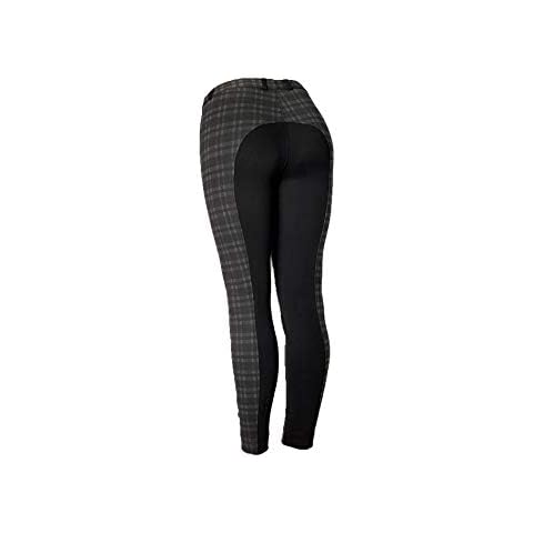 Astile Equestrian Ladies Women's Checked Jodphurs Jodhpurs Jodhpurs Black Horse Riding Trouser (UK 10 (WAIST 28'')) Cover