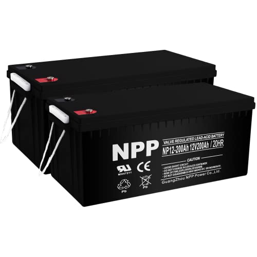 NPP NPD12-200Ah Rechargeable AGM Deep Cycle 4D SLA 12V 200Ah Battery with...