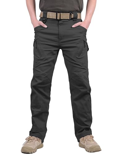 TACVASEN Men's Tactical Cargo Pants, Cotton 9 Pockets Work Pants, Stretch Hiking Pants, Lightweight Outdoor Workout Pant - Image 3