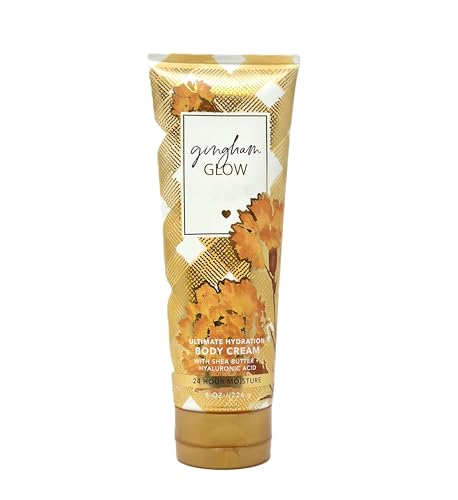 Bath and Body Gingham Glow Body Cream Ultimate Hydration 8 oz / 226 g Fragrance notes: golden nectar marigold petals and sun-soaked sandalwood