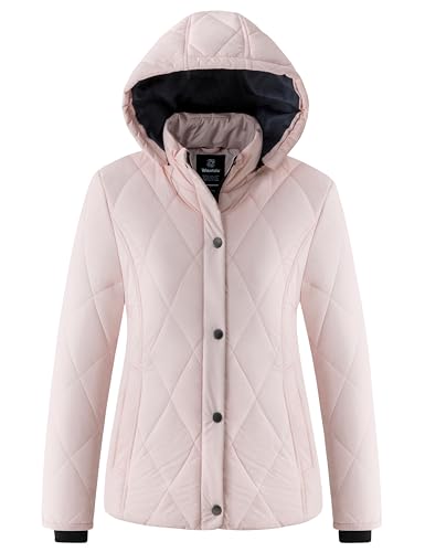 wantdo Women's Winter Coat Warm Puffer Jacket Lightweight Winter Jacket with Removable Hood