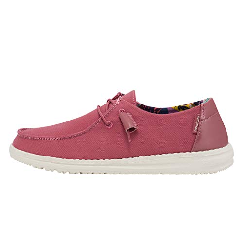 Image of HEYDUDE Women's Wendy Chambray | Women's Shoes | Women's Lace Up Loafers | Comfortable & Light-Weight