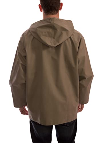 Image of Tingley Magnaprene J12148 Jacket With Attached Hood, Storm Fly Front and Inner Cuffs, 2XL, Olive Drab