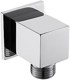 Weirun Brass Modern Bathroom Square Shower Hose Connector 1/2" NPT Wall Supply Elbow