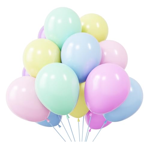 Image of KBZVNAF Pastel Latex Party Balloons 50 Pack 12 inch
