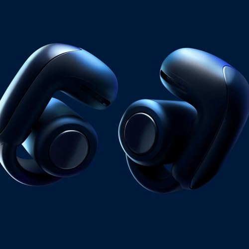 Image of Bose Ultra Open Bluetooth Earbuds, True Wireless Earbuds with OpenAudio for Awareness, Clip On Design for Comfort, Immersive Audio, Up to 48 Hrs of Playtime, Lunar Blue - Limited Edition (Renewed)