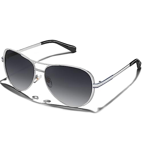 CARFIA Polarized Sunglasses for Women Trendy Retro Classic Pilot Sun glasses CA5388