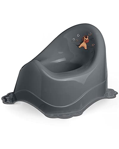 DOCARI Baby Töpfchen Mädchen Grau ab 1 Jahr - Toilettentrainer für Kinder bequem & praktisch für unterwegs und zuhause - Erste Kindertoilette Ergonomisches Töpfchen Kindertöpfchen Cover