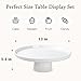 KOBIKOBI 13 Inch Ceramic Cake Stand with Pedestal - White Round Cake Plate for Dessert Table Display, Elevated Cupcake Stand for Wedding, Birthday, Baby Shower, Tea Party, Holiday Entertaining