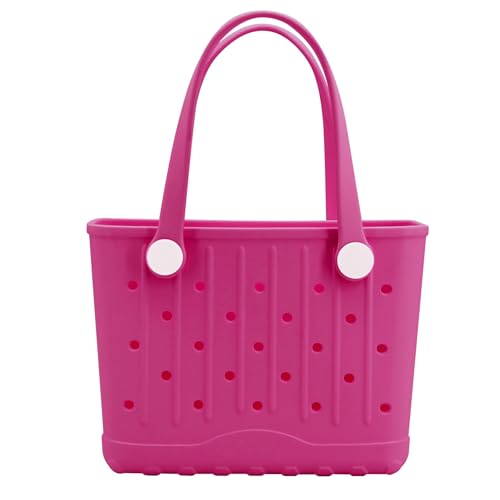 Small Rubber Beach Bags Waterproof Beach Bag Sandproof Portable Washable Tote for Sports Boat Pool Travel Outdoor