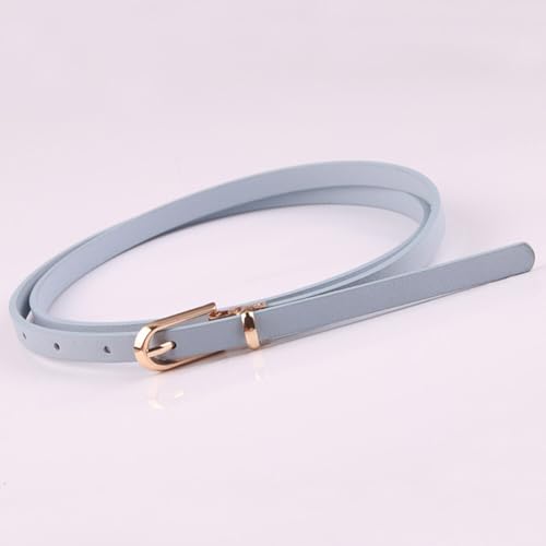 Jeans Belt Fashion Buckle Skinny Waist Adjustable Ladies Belts Shaping Slim Waistband for Womens Leather Dress Coat (Light Blue)3