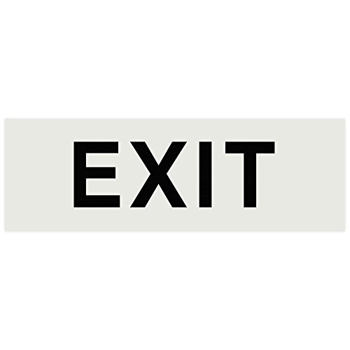 Image of Basic EXIT Door /Wall Sign - Lt Gray - Small