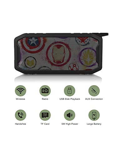 Image of Macmerise Bluetooth Speaker Avengers Icons Graffiti Melody Bluetooth Speaker, Multicolor